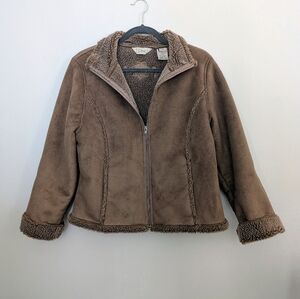 L.L. Bean Large Petite Faux Sherpa Jacket